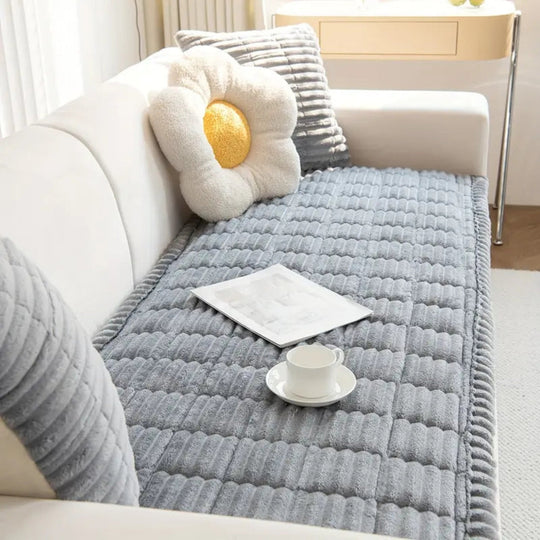 Housse de canapé à bords plissés pour un style chaleureux 9