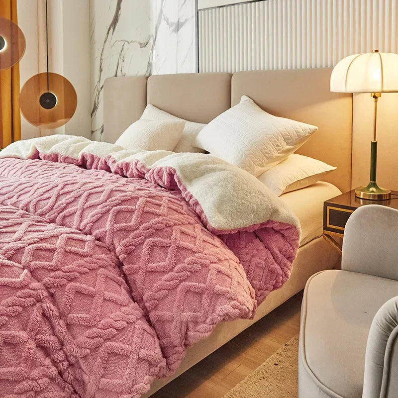 Housse de couette double face en velours 0