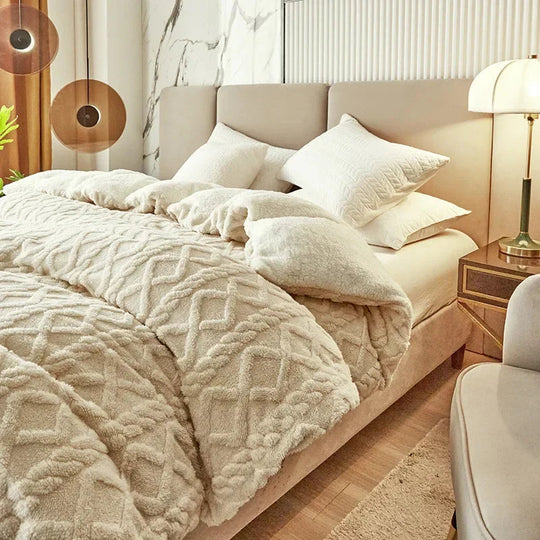 Housse de couette double face en velours 4