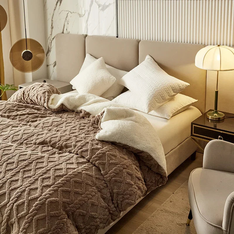 Housse de couette double face en velours 6