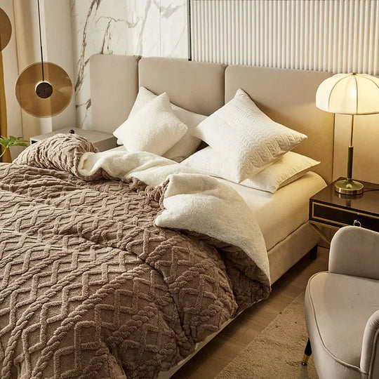 Housse de couette double face en velours 6