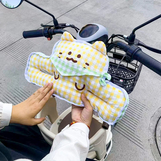 Housse de guidon pour trottinette électrique avec poignées chauffantes et motif chat 4