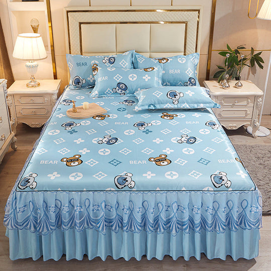 Housse de lit pour femme motif ours ludique 0