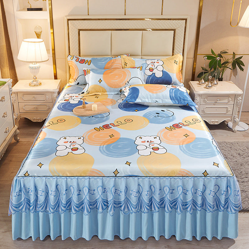 Housse de lit pour femme motif ours ludique 20