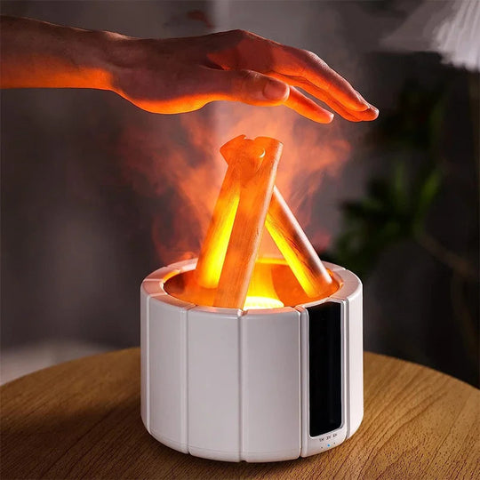 Humidificateur d'Aromathérapie à Ultrasons avec Flamme Simulée 2