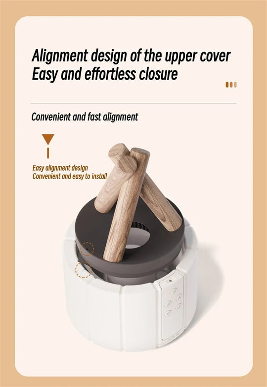 Humidificateur d'Aromathérapie à Ultrasons avec Flamme Simulée 8