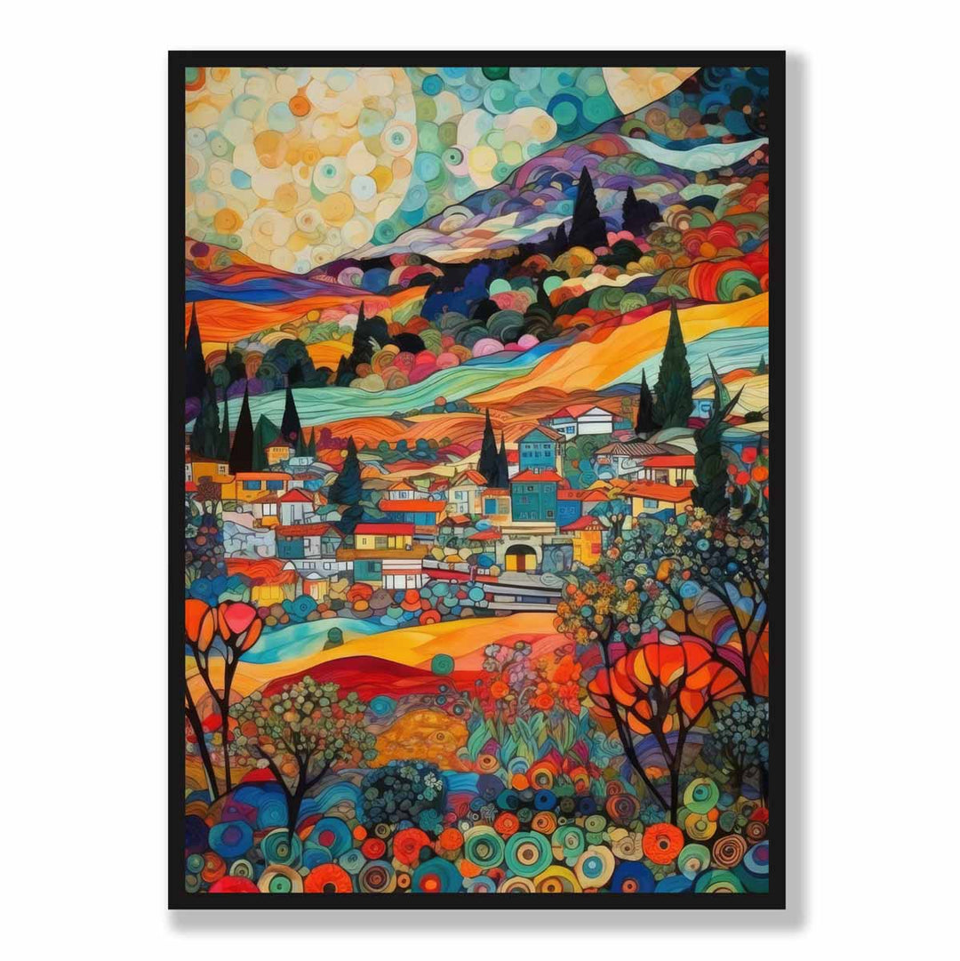 Impression d'Art Abstrait Mosaïque Paysage Urbain Décoration Intérieure 5