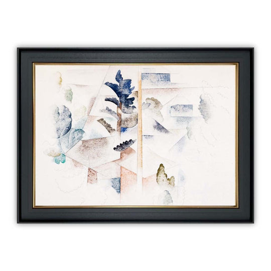 Impression d'Art Charles Demuth - Bermudes Arbres et Architecture 3