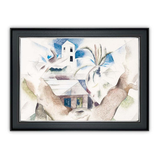 Impression d'Art Charles Demuth Arbre et Maison 1
