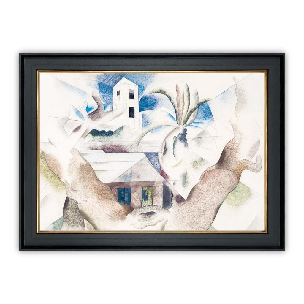 Impression d'Art Charles Demuth Arbre et Maison 2