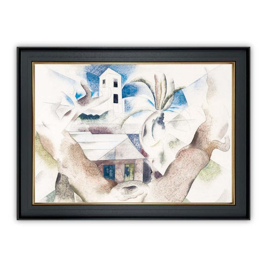Impression d'Art Charles Demuth Arbre et Maison 2
