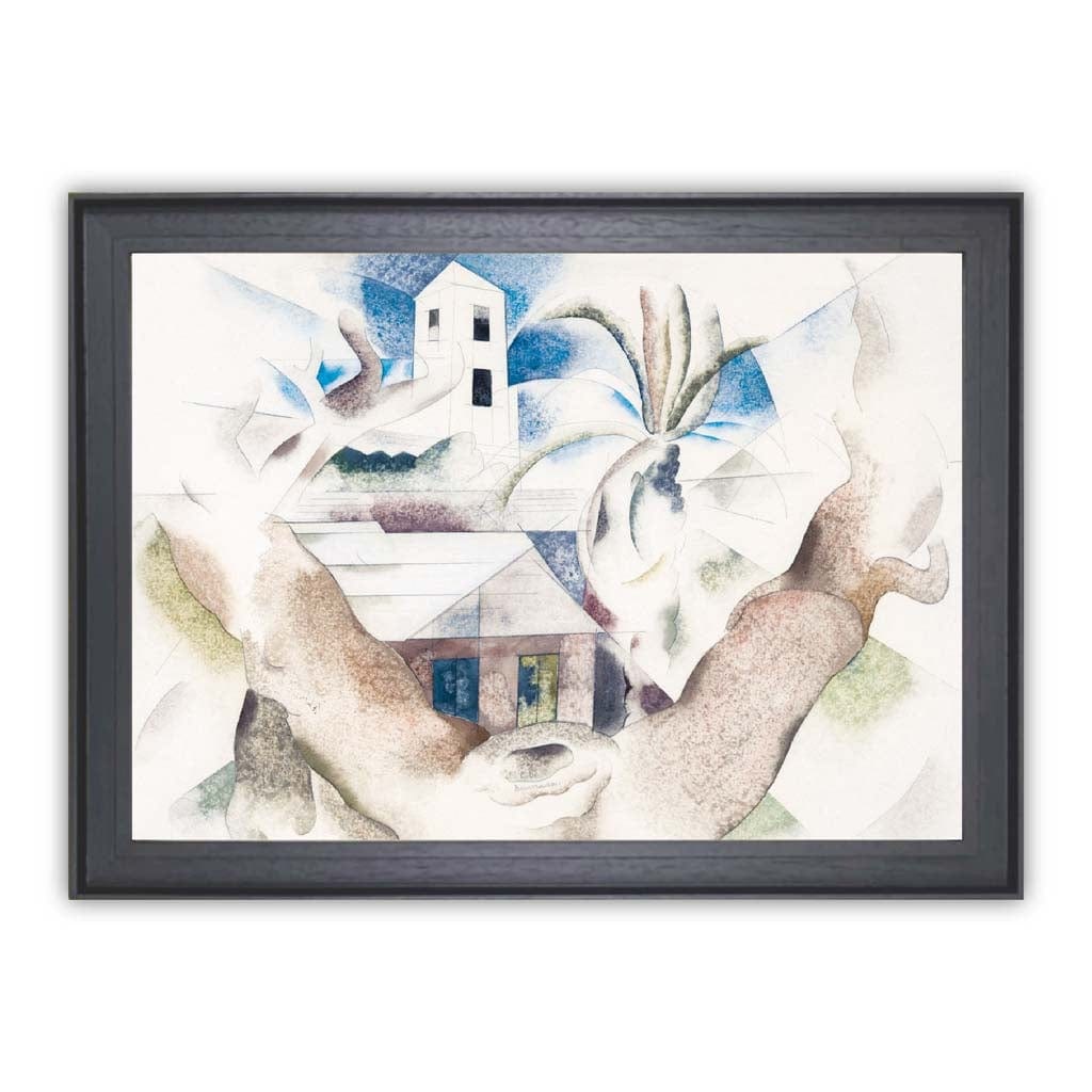 Impression d'Art Charles Demuth Arbre et Maison 3