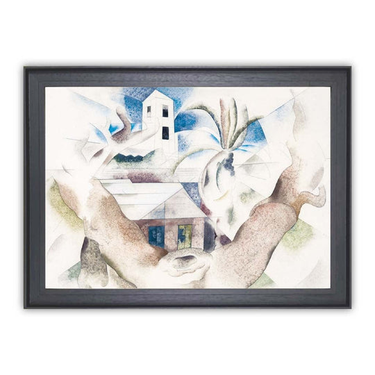 Impression d'Art Charles Demuth Arbre et Maison 3