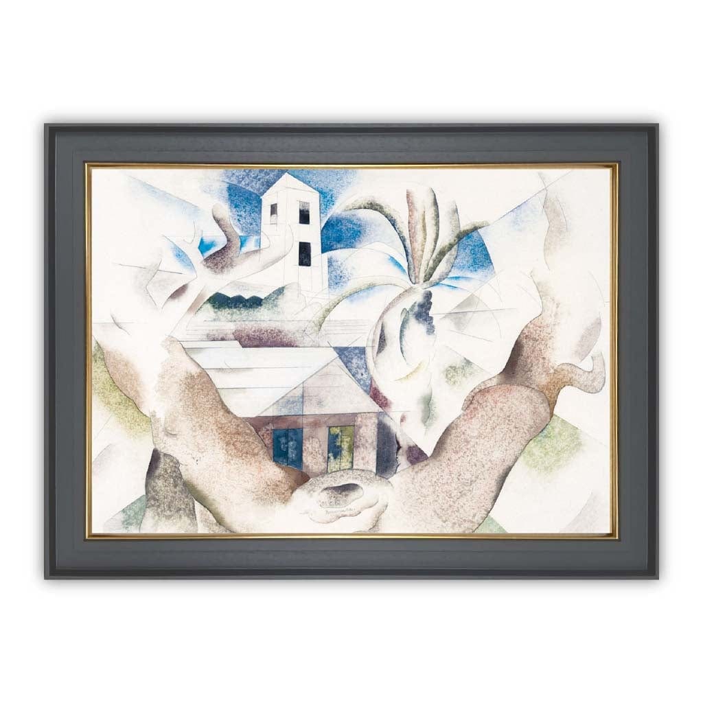 Impression d'Art Charles Demuth Arbre et Maison 5