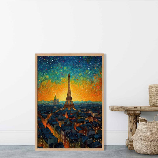 Impression d'art Parisienne au Coucher de Soleil 1