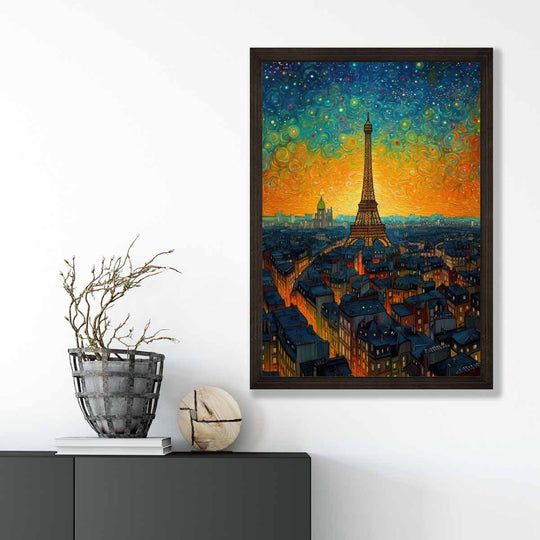 Impression d'art Parisienne au Coucher de Soleil 3