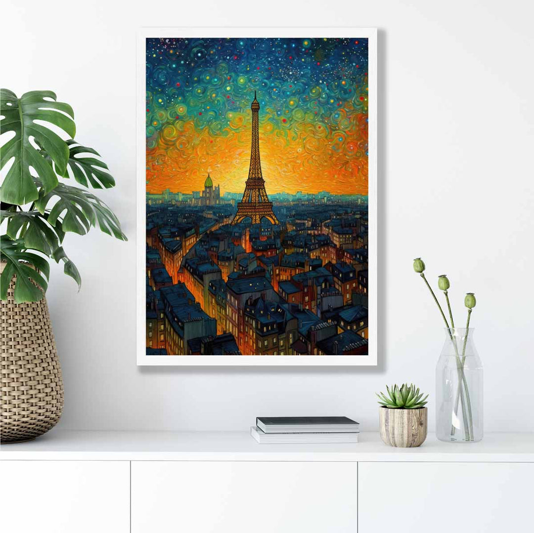 Impression d'art Parisienne au Coucher de Soleil 4
