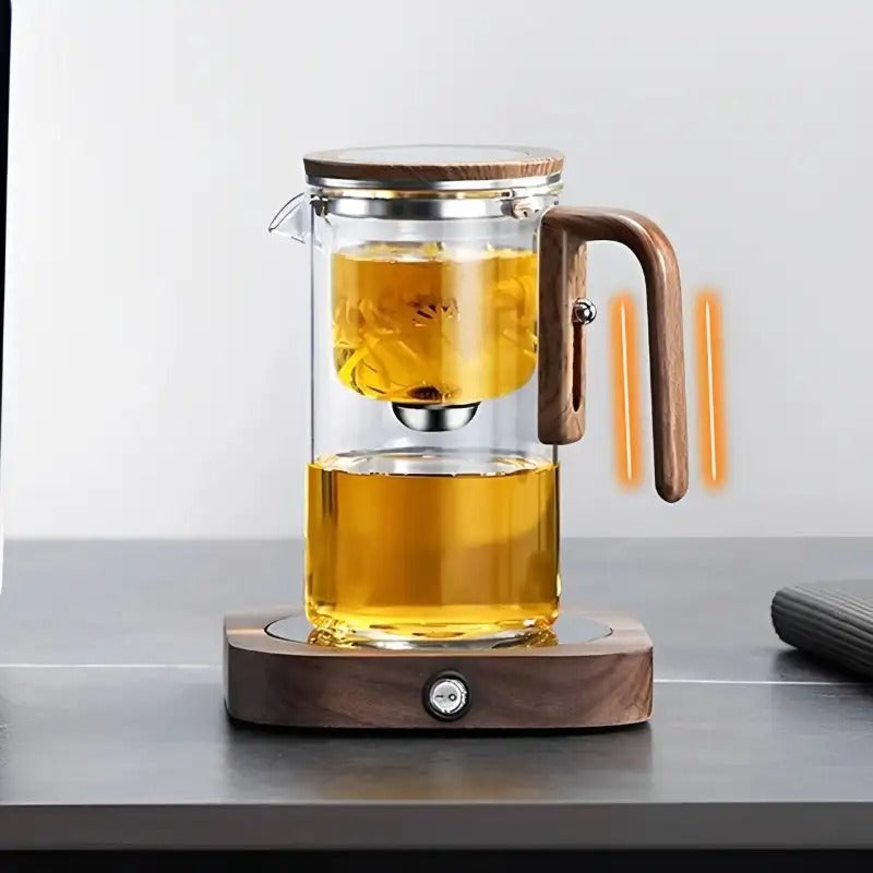 Infuseur à Thé en Verre avec Poignée en Bois Pratique 520 ml ou 720 ml 6
