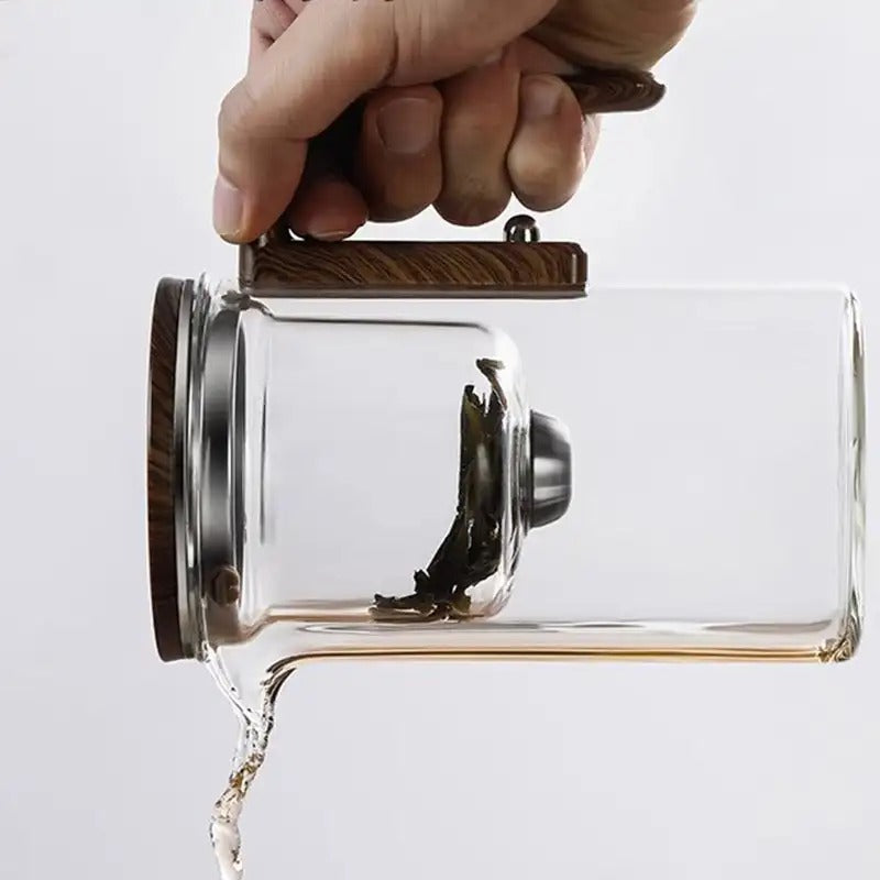 Infuseur à Thé en Verre avec Poignée en Bois Pratique 520 ml ou 720 ml 8