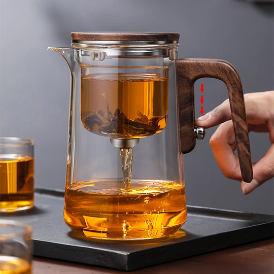 Infuseur à Thé en Verre avec Poignée en Bois Pratique 520 ml ou 720 ml 9