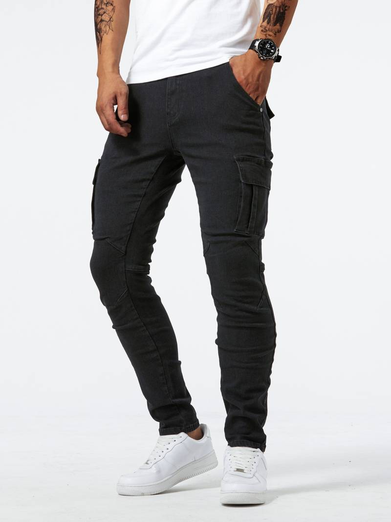 Jeans Cargo pour Hommes en Denim Flexible 2