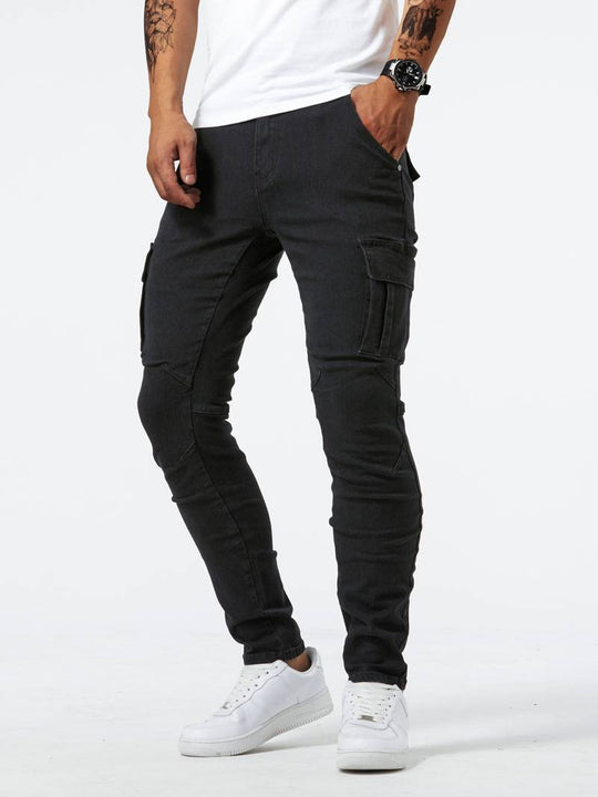 Jeans Cargo pour Hommes en Denim Flexible 2