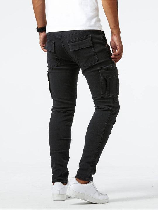 Jeans Cargo pour Hommes en Denim Flexible 3