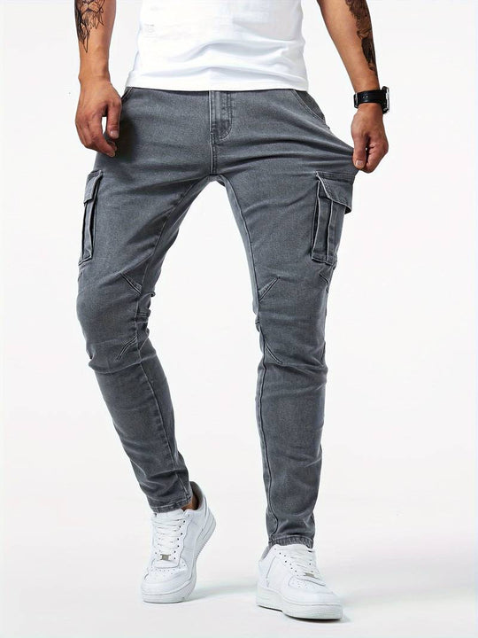 Jeans Cargo pour Hommes en Denim Flexible 4