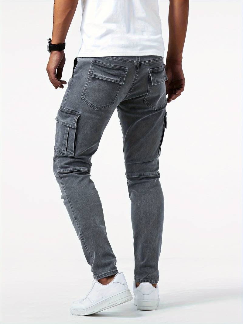 Jeans Cargo pour Hommes en Denim Flexible 5