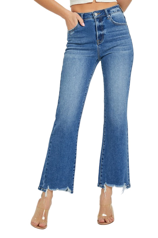 Jeans Femme Taille Haute Coupe Relaxée Cheville 0