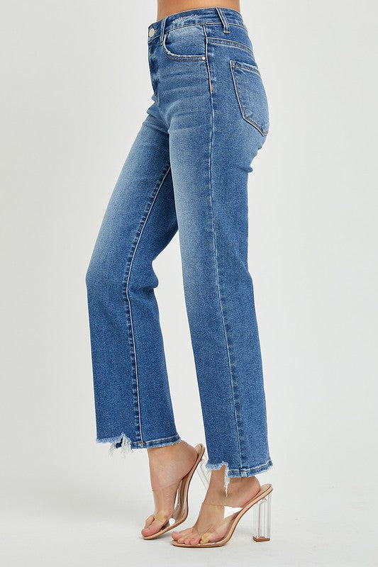 Jeans Femme Taille Haute Coupe Relaxée Cheville 3