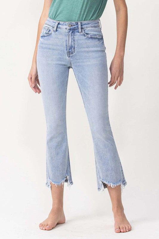Jeans Femme Taille Haute Évasés Denim Clair 0