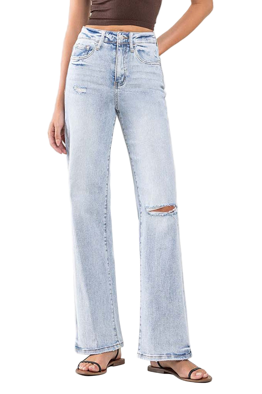Jeans Flare Taille Haute Vintage Années 90 0