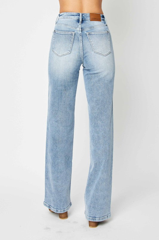 Jeans Retro Taille Haute avec Yoke Avant 3