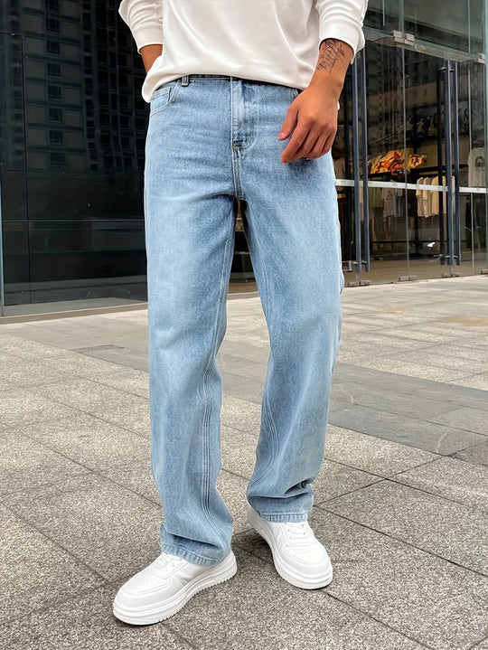 Jeans pour Hommes Coupe Droite Confortable 6