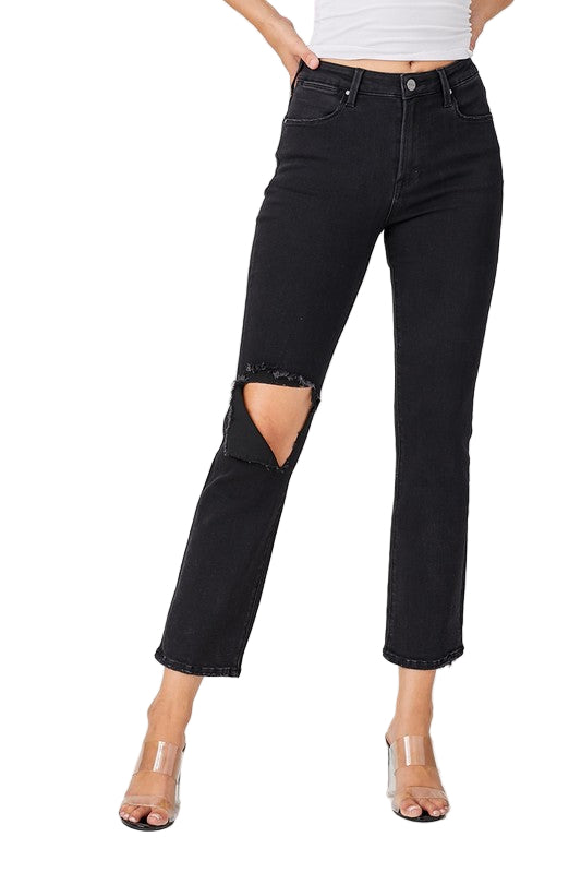 Jeans pour hommes décontractés en denim noir 0