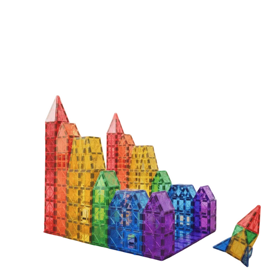 Jeu Éducatif Tuiles Magnétiques Montessori pour Enfants - Construction Créative et Apprentissage Ludique 0