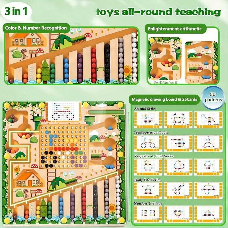Jeu Montessori Labyrinthe Magnétique pour Enfants 7