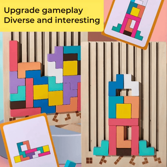 Jeu d'Empilage en Bois pour Enfants Tetris 2