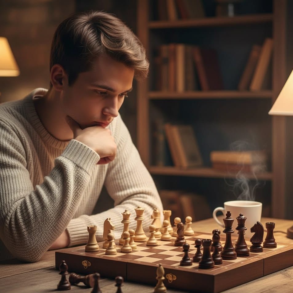 Jeu d'échecs en bois pliable avec pièces en bois massif 2