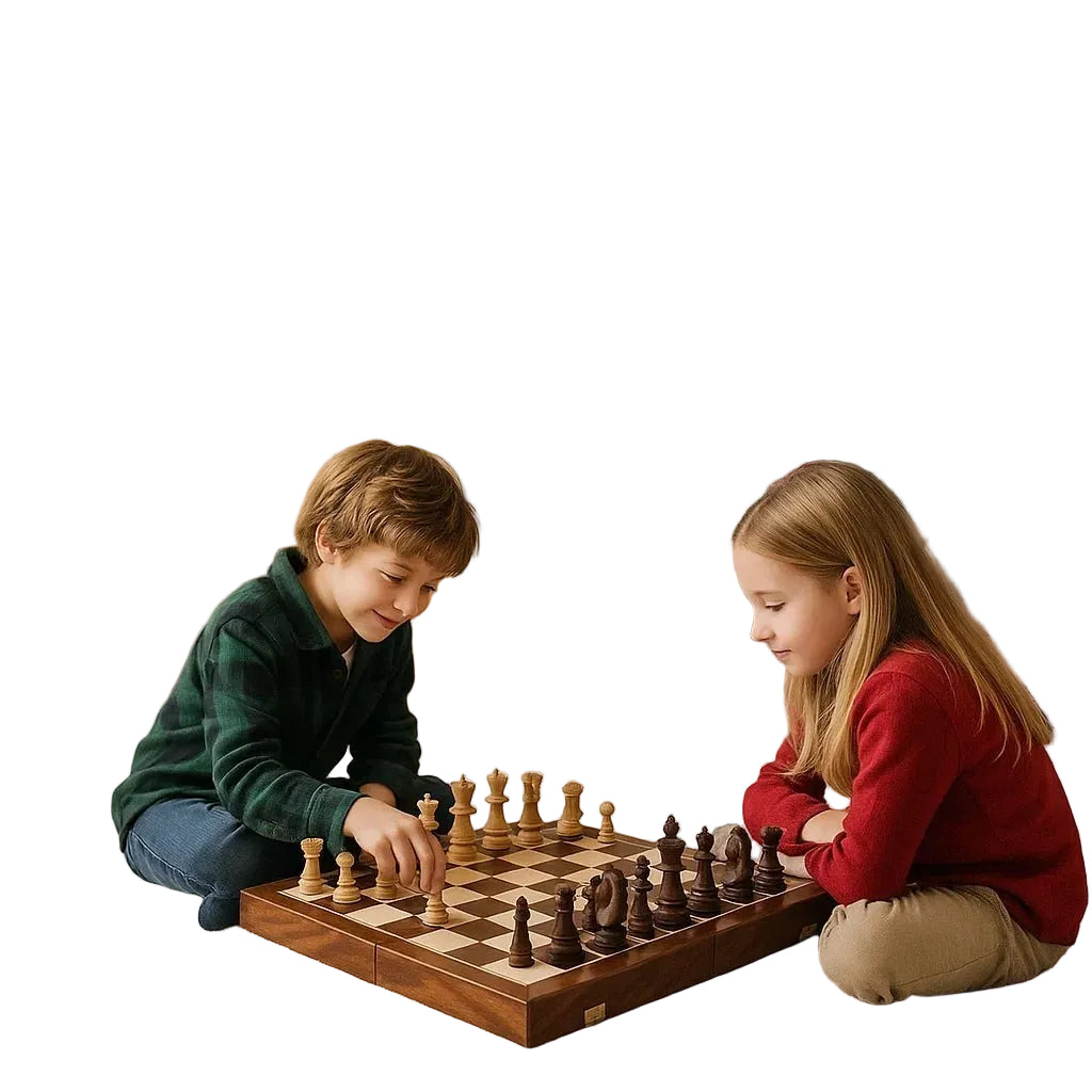 Jeu d'échecs en bois pliable pour enfants 0