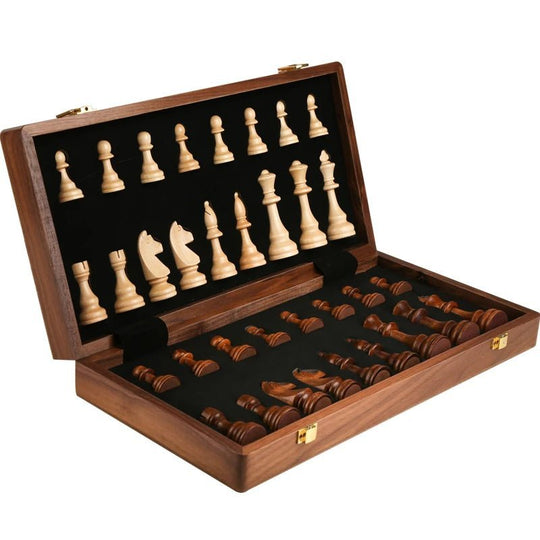 Jeu d'échecs en bois pliable pour enfants 3