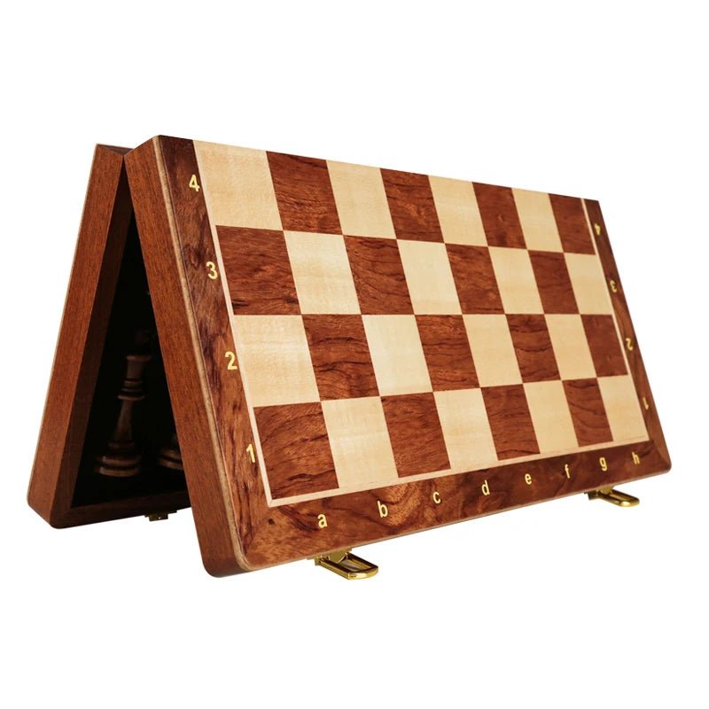 Jeu d'échecs en bois pliable pour enfants 5