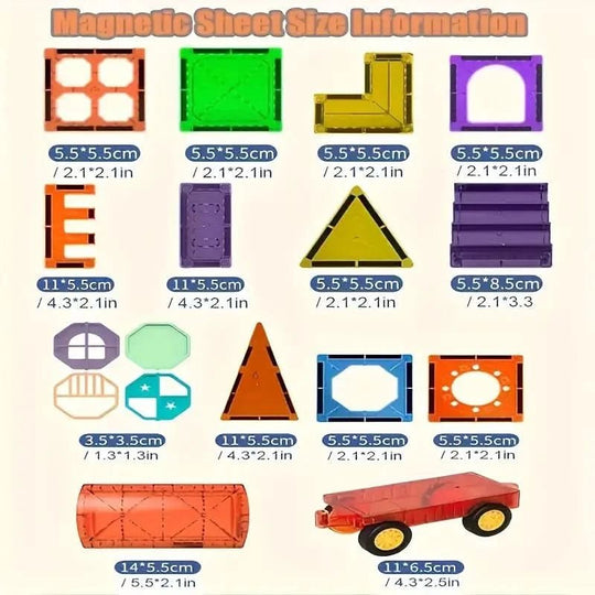 Jeu de Construction Magnétique 69 Blocs - Activité Éducative pour Enfants 5