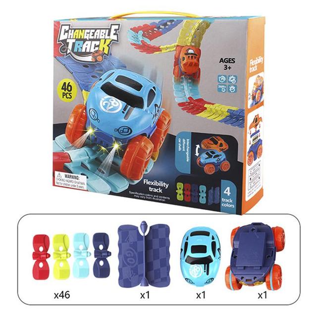 Jeu de Voiture Magnétique pour Enfants Modulable et Lumineux 0