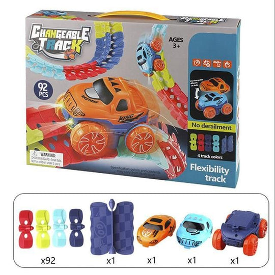 Jeu de Voiture Magnétique pour Enfants Modulable et Lumineux 7