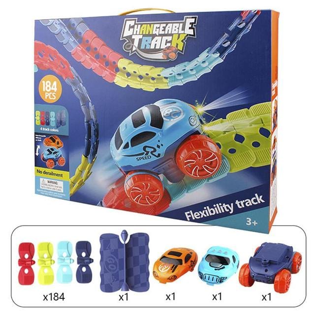 Jeu de Voiture Magnétique pour Enfants Modulable et Lumineux 8