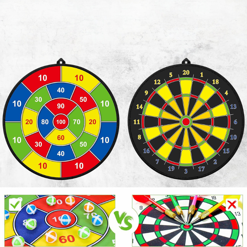 Jeu de fléchettes pour enfants avec cibles double face 2