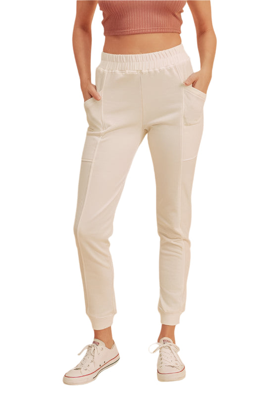 Joggers Homme Taperés avec Poches à Rabat en Mélange de Coton et Polyester 0