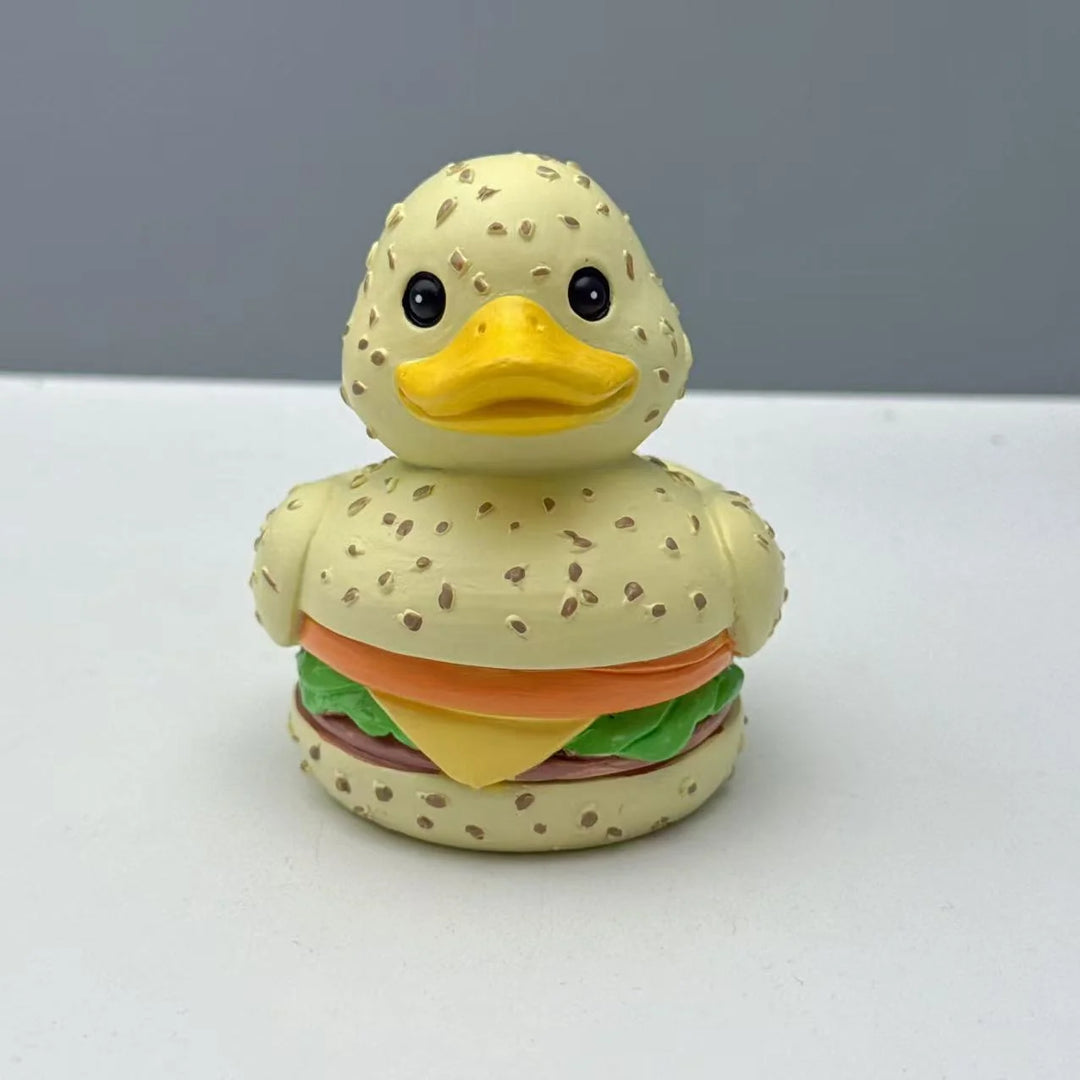 Jouet Canard en Caoutchouc Forme Hamburger Original 1